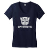 be optimistic transformers   robot optimus prime movie autobots show t Women's V-Neck T-Shirt