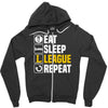 eat sleep league Zipper Hoodie