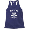 stick or treat Racerback Tank