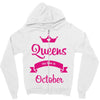 queens are born in october Zipper Hoodie