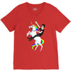 unicorn and human best friends V-Neck Tee