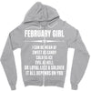Super February Girl Zipper Hoodie
