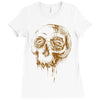 skull water color Ladies Fitted T-Shirt