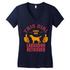 This Girl Loves Her Labrador Retriever Women's V-Neck T-Shirt