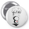 sad, rain heard Pin-back button