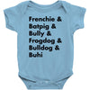 frenchies united Baby Bodysuit