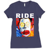 ride going blank again rock music band Ladies Fitted T-Shirt