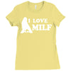 I Love Milf Ladies Fitted T-Shirt