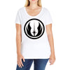 logo monument stars Ladies Curvy T-Shirt