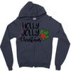 holly jolly christmas Zipper Hoodie
