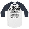 I Love You Uncle 3/4 Sleeve Shirt