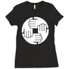 dj remix funny mens Ladies Fitted T-Shirt