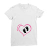 Custom baby girl name maternity design Ladies Fitted T-Shirt