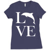 love dolphin Ladies Fitted T-Shirt