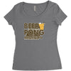 beer pong Women's Triblend Scoop T-shirt