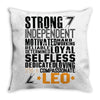 Strong Independent Motivated Leo Throw Pillow