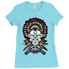 smokin pipes n feathers Ladies Fitted T-Shirt