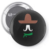 ladies sombrero  funny retro mexico mustache designer Pin-back button