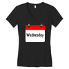 title of day of the week wednesday day of the week Women's V-Neck T-Shirt