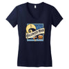 halloween moon Women's V-Neck T-Shirt