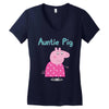 peppa pig auntie pig Women's V-Neck T-Shirt