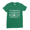 cat command Ladies Fitted T-Shirt