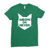 meow or never cat Ladies Fitted T-Shirt
