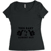This Baby is Almost Out Women's Triblend Scoop T-shirt