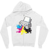 puker printer Zipper Hoodie