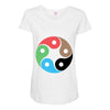 zentao symbol as evolution of the tao (yin yang) Maternity Scoop Neck T-shirt