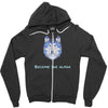 alpha wolf Zipper Hoodie