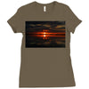 Florida Sunset Ladies Fitted T-Shirt