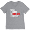eat sleep manchester V-Neck Tee