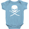 biker pirate skull bones swords Baby Onesie