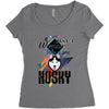 who loves husky Women's Triblend Scoop T-shirt