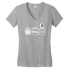 eat sleep archery Women's V-Neck T-Shirt