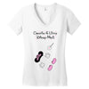 Creating a Little Disney Magic Pink Glitter Women's V-Neck T-Shirt