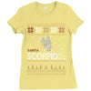 santa scorpio christmas ugly t shirts Ladies Fitted T-Shirt
