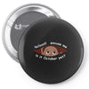 October Peeking Out Baby Boy Pin-back button