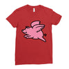flying pig Ladies Fitted T-Shirt