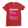 quens are born in november Ladies Fitted T-Shirt