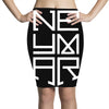 neyma white logo Pencil Skirts