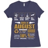 Born August  Multitasking Problem Solving Tees Ladies Fitted T-Shirt