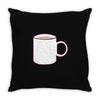 glass and coffee Throw Pillow