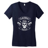 skull men Women's V-Neck T-Shirt