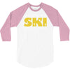 born to ski forced to work 3/4 Sleeve Shirt