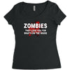 zombies love you, ideal birthday gift or present Women's Triblend Scoop T-shirt