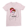 girl power survivor breast cancer Ladies Fitted T-Shirt