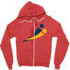 red blu yellow Zipper Hoodie