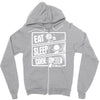 v3 eat sleep code Zipper Hoodie